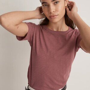 GUC Madewell Whisper Crew Neck Tee in Pressed Grape, Sz XS